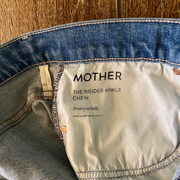 NWT MOTHER The Ankle Insider Chew, Destroyed Bills - Picture 13 of 16